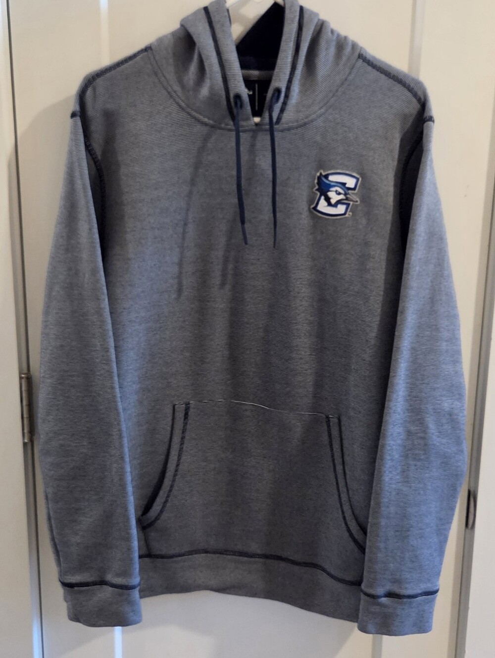 Antigua Jubilee Stripe Performance Hoodie Creighton University - Size Large